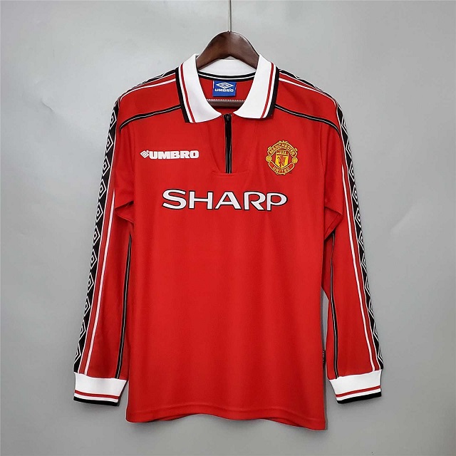 AAA Quality Manchester Utd 98/00 Home Long Soccer Jersey